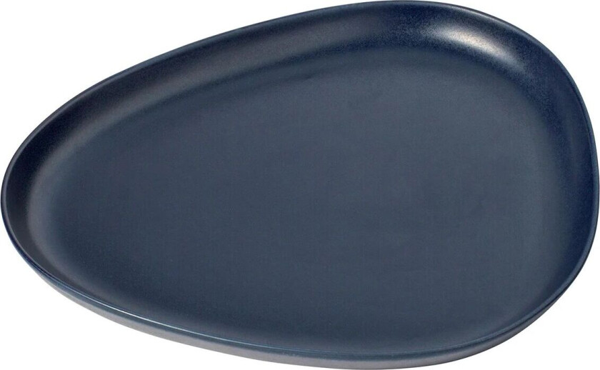 Lind DNA Curve Stoneware serveringsfat 30x35 cm Navy blue