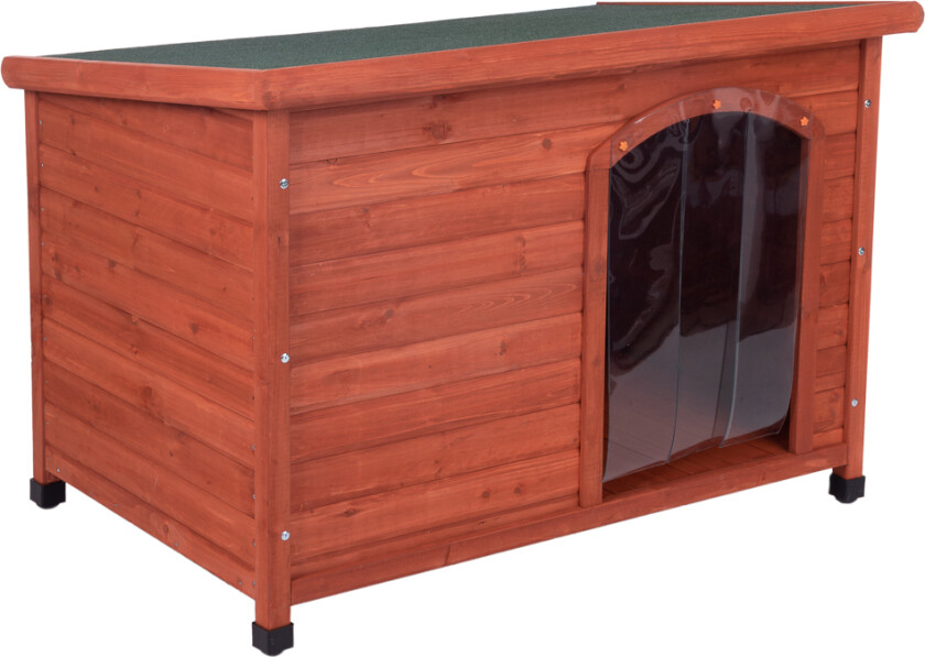 Hundehus Woody flatt tak - Str L: B 115 x L 76 x H 80 cm
