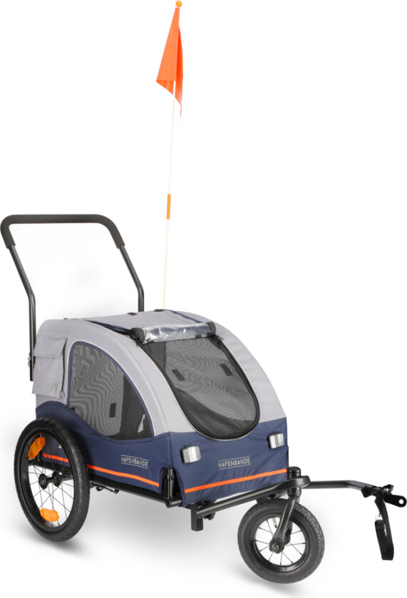 HAFENBANDE Sykkeltilhenger Cabby M inkl. 2 koblinger - L 125 x B 67 x H 105 cm / maks 25 kg
