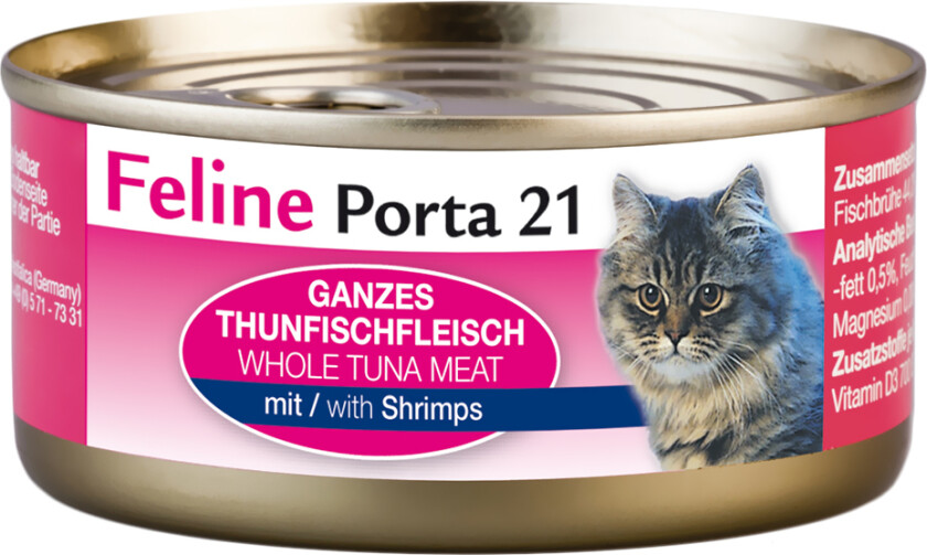 Økonomipakke Feline Porta 21 - 24 x 156 g - Tunfisk med reker