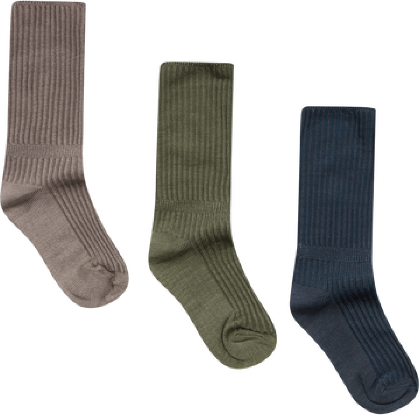 Hust & Claire Fosu 3 pk bambus sokker - ombre blue