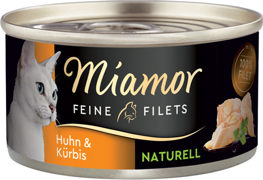 Økonomipakke Miamor Fine Filéter Naturelle 24 x 80 g - Kylling & gresskar