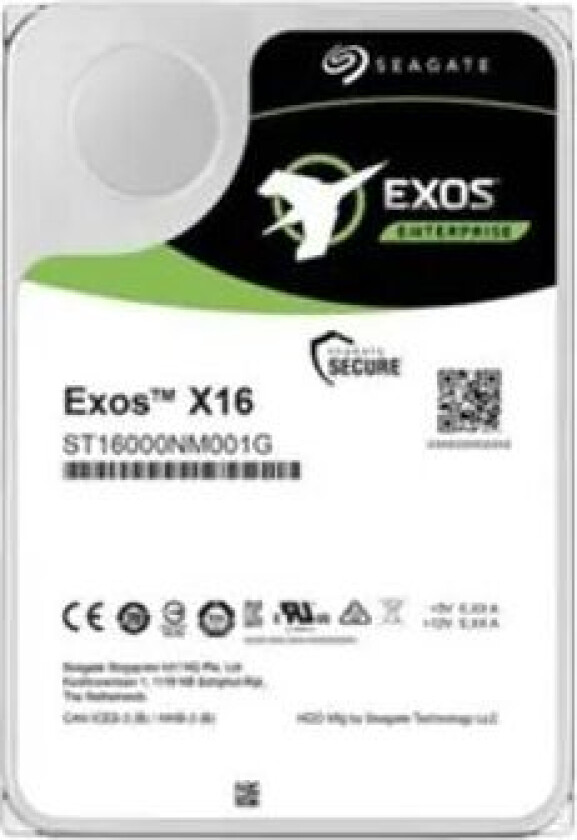 Exos X16 St12000nm002g 12tb 7,200rpm Sas-3