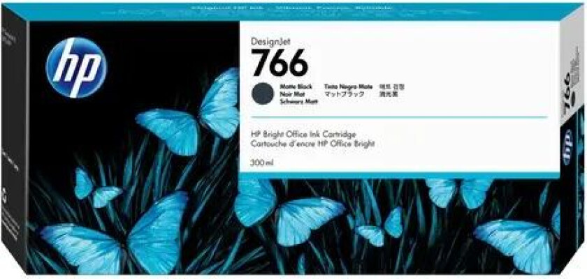 Hp Blekk Matt Svart No.766 300ml - Dj 3600/3600dr