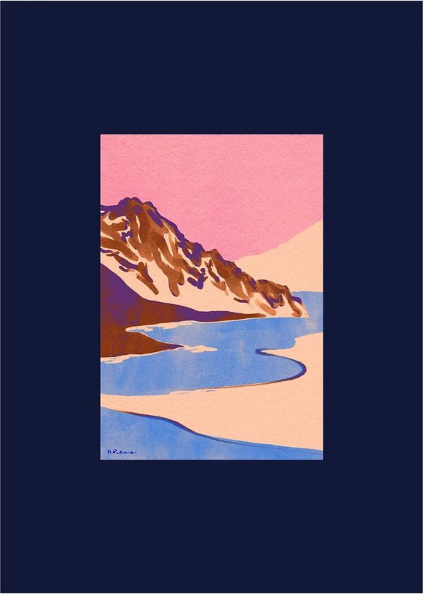 Blue Landscape plakat 30 x 40 cm