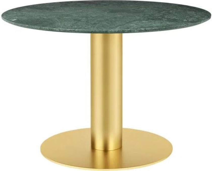2.0 spisebord marble green, Ø 110, messingstativ
