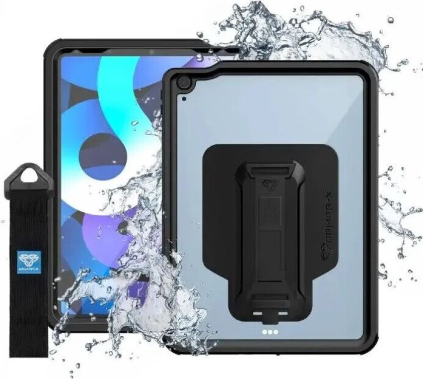 Armor-x Vanntett Deksel Ipad Air 10.9" (4th Gen), Ipad Air 10.9" (5th Gen) Svart/klar