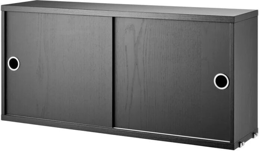 Bilde av Skap 78 x 20 cm Svartbeiset ask