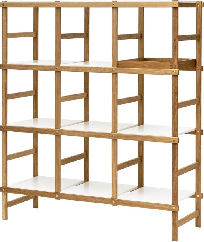 Frame hylle høy Eik-hvit