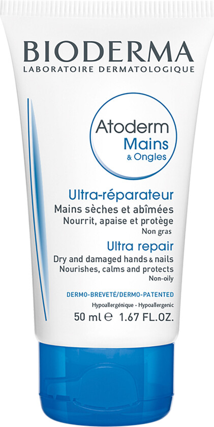 Bioderma Atoderm Mains & Ongles Håndkrem, 50 ml