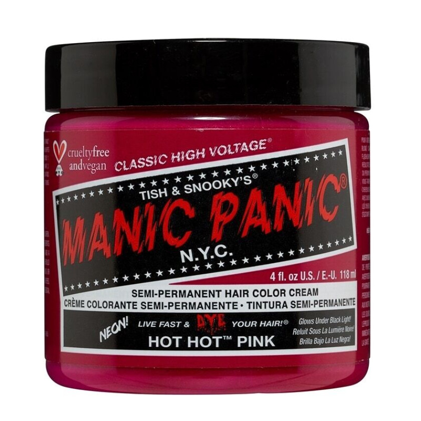 Semi-Permanent Hair Color Cream Hot Hot Pink