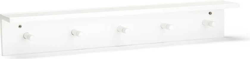 Star hylle med kroker Hvit