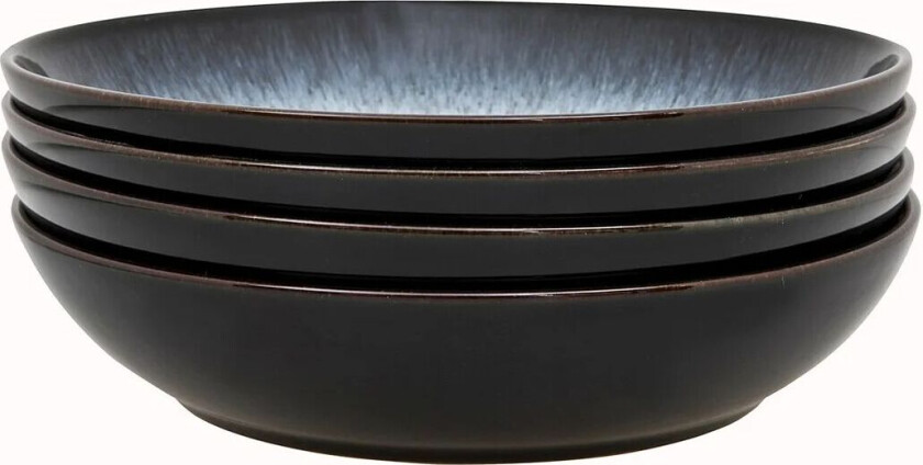 Halo pastaskål 22 cm 4-stk. Blå-grå-svart