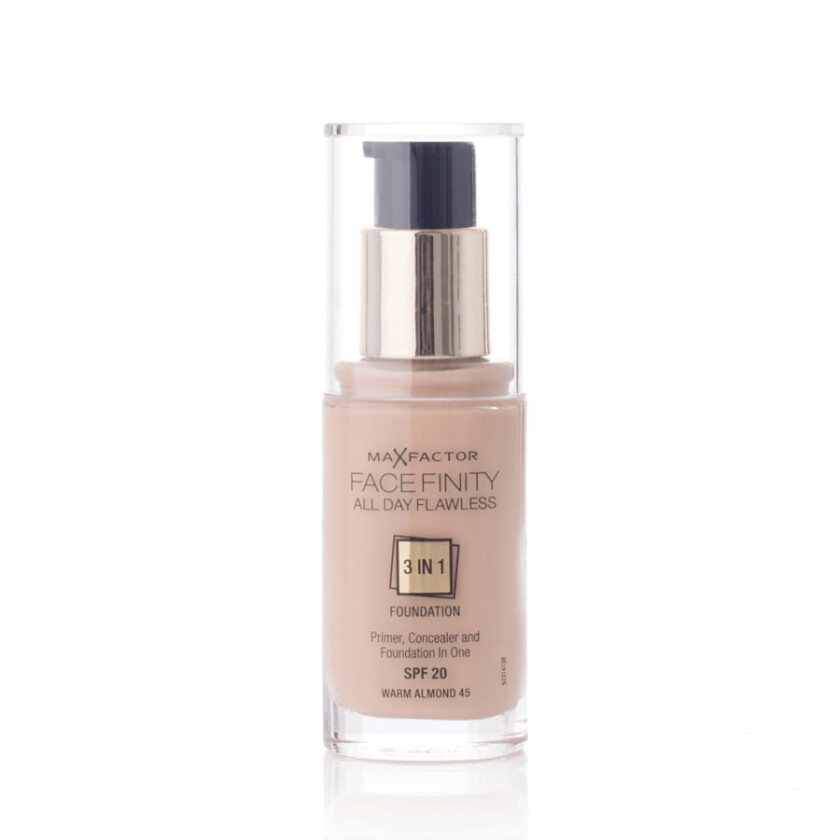 Facefinity 3 In 1 Foundation 45 Warm Almond 30ml