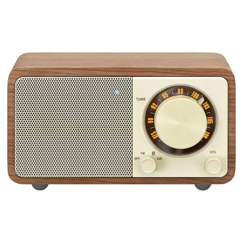 Genuine Mini WR7 Trådløs Bluetooth - Høyttaler m. Radio - Lysebrun