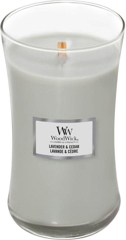 Woodwick Large Lavender & Cedar