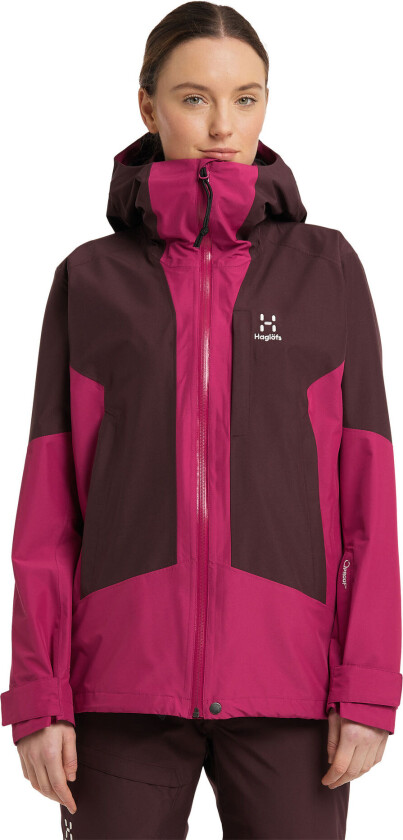 Lumi Jacket Women Deep Pink/Burgundy Brown S