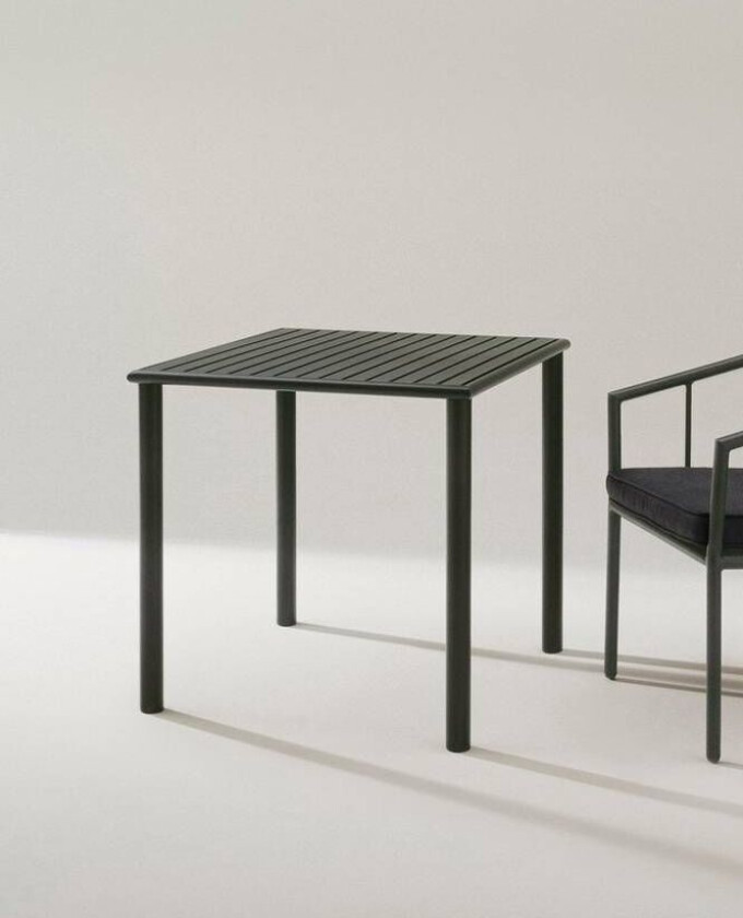 spisebord 75x75 cm Grønn matt svart