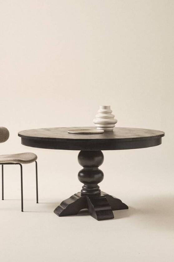 Bilde av spisebord Ø 140 cm Black mdf / metall