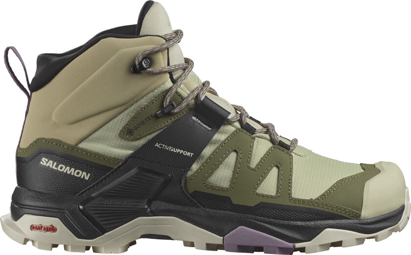 Women's X Ultra 4 Mid GORE-TEX 40, Alfalfa/Deep Lichen Green/Almond Milk