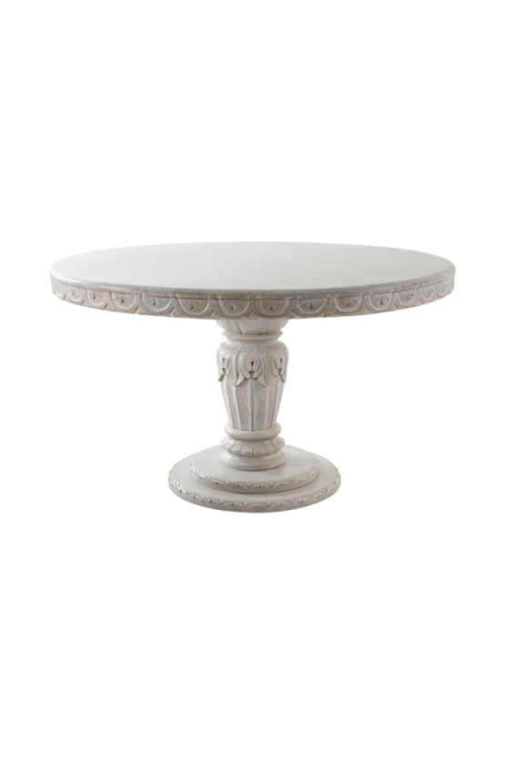 spisebord Ø 110 cm Hvitsåpet