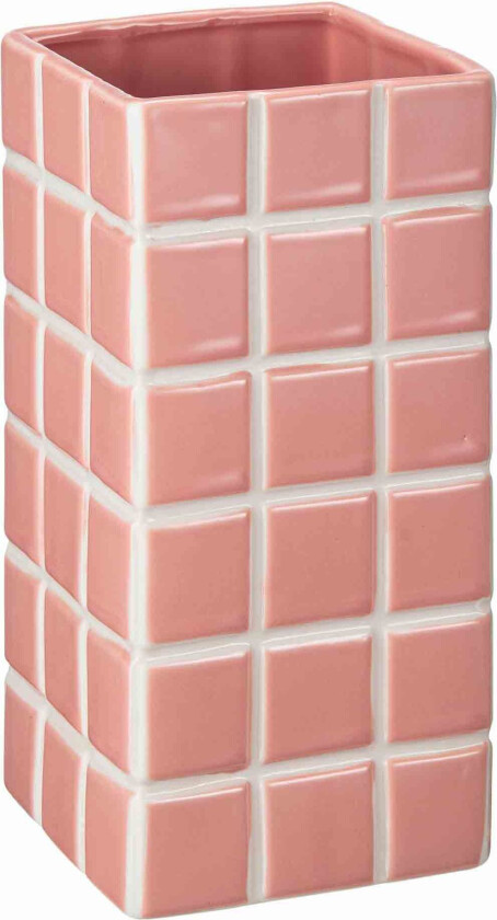 Vase Square 21cm, rosa