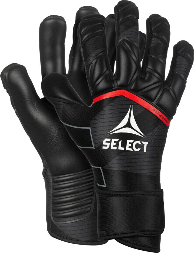 Select Gk Gloves 90 Flexi Pro V24, keeperhanske, unisex BLACK/RED