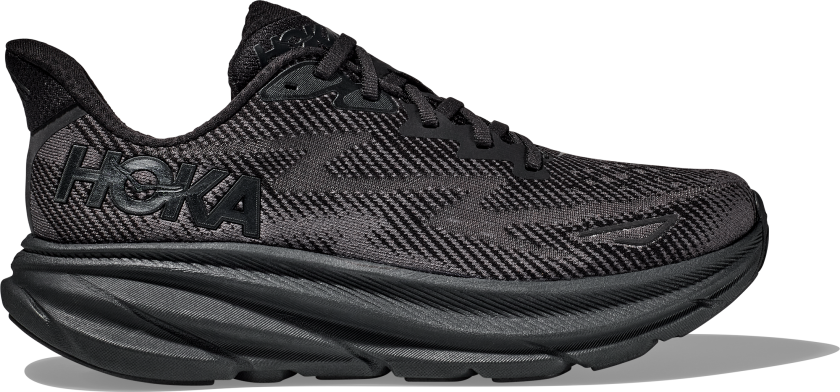 Men's Clifton 9 Wide  Wide, Black/Black