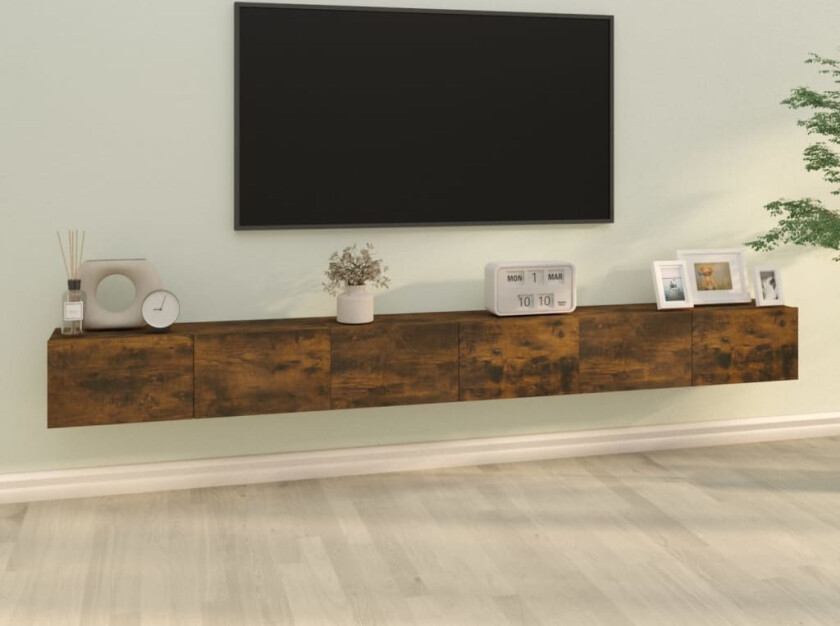 TV-skapsett 3 deler røkt eik konstruert tre