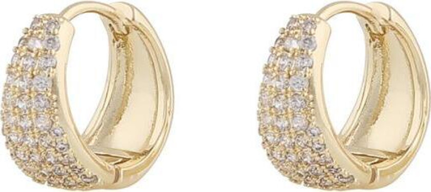 Snö Of Sweden Brooklyn Oval Ring Earring Gold/Clear Onesize