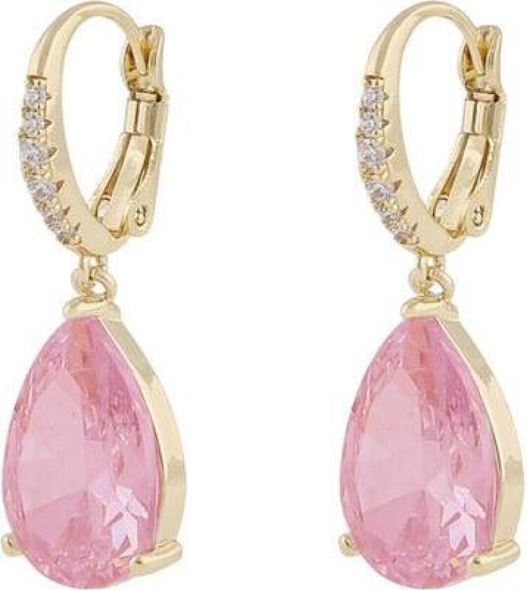 Snö Of Sweden Ashley Drop Pendant Earring Gold/Pink Onesize