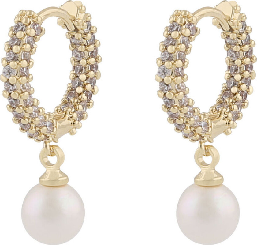 Snö Of Sweden Lydia Pearl Ring Earring Gold/White Onesize