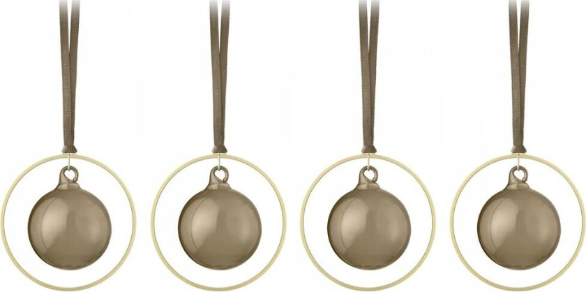 KITAI juletrekule 8,5 cm 4-pakning Coffee