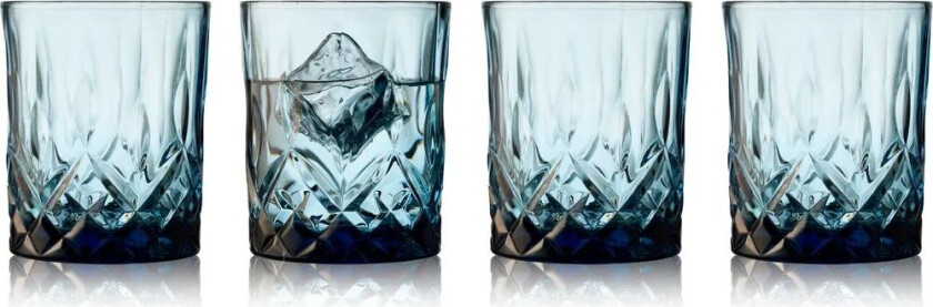 Sorrento whiskyglass 32 cl 4-pakning Blue