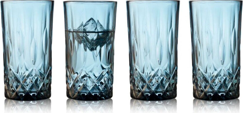 Sorrento highball glass 38 cl 4-pakning Blue