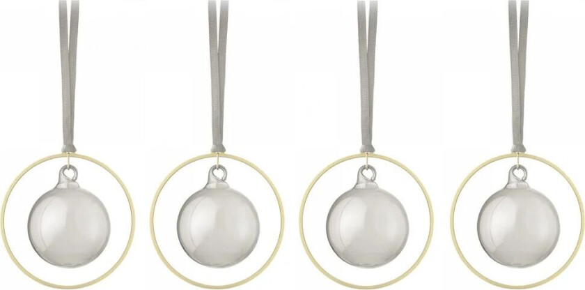 KITAI juletrekule 8,5 cm 4-pakning Smoke