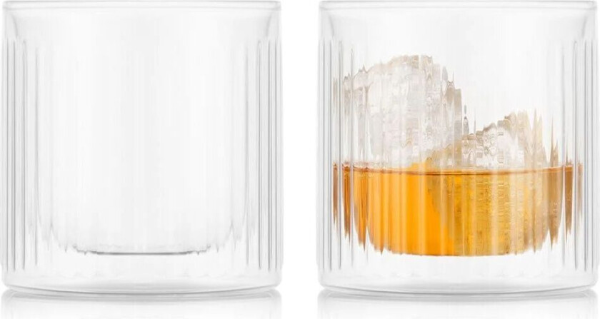 Bodum Douro Bar whiskyglass med dobbelt vegg 30 cl 2 pakn. Klar