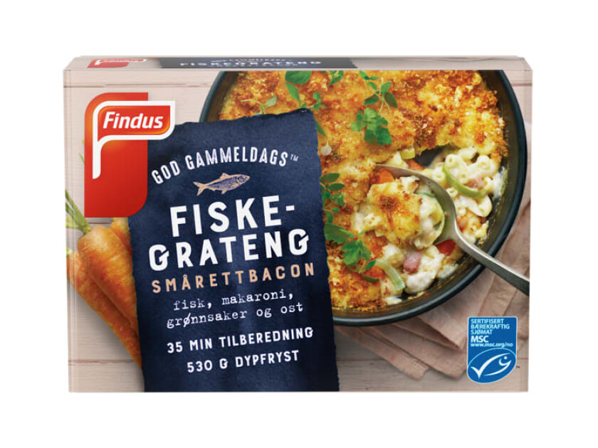 Findus Fiskegrateng med Smårettbacon 530g