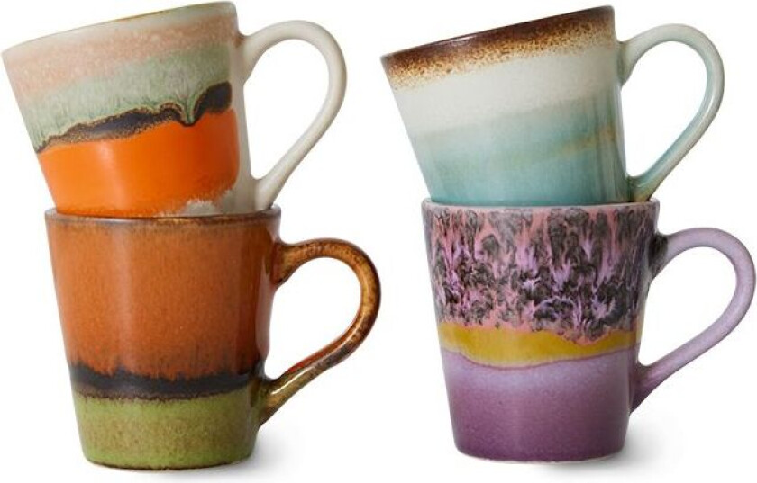 70's espressokopp 4-pk Retro