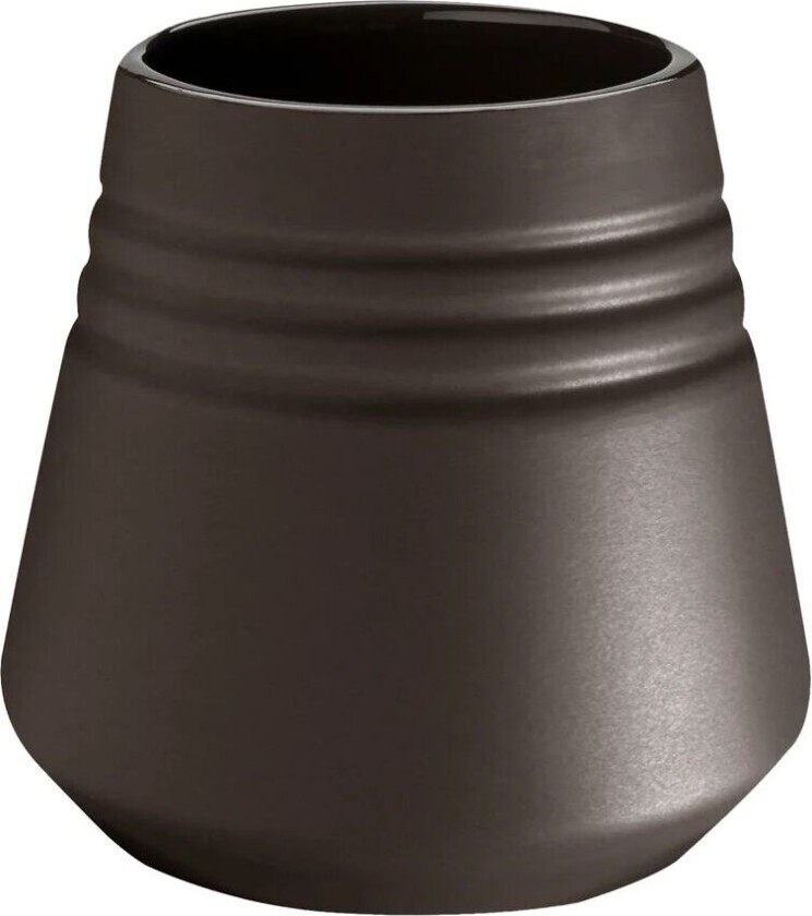 Lines vase 8 cm Brun