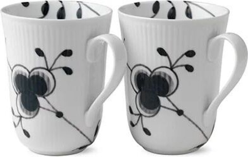 Black Fluted Mega kopp 2-pakn. 33 cl