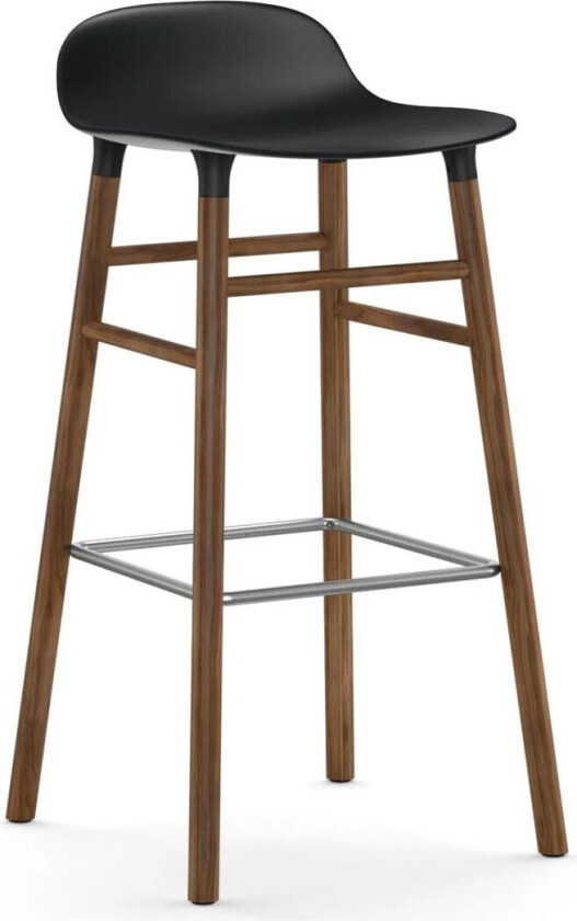Form Chair barstol valnøttben svart
