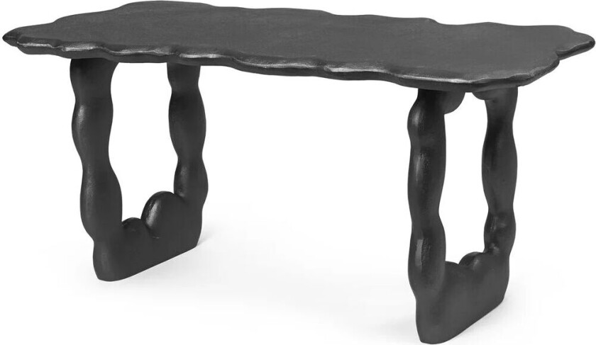 Dal Piece sofabord 100 x 50 x 47 cm Black Aluminium