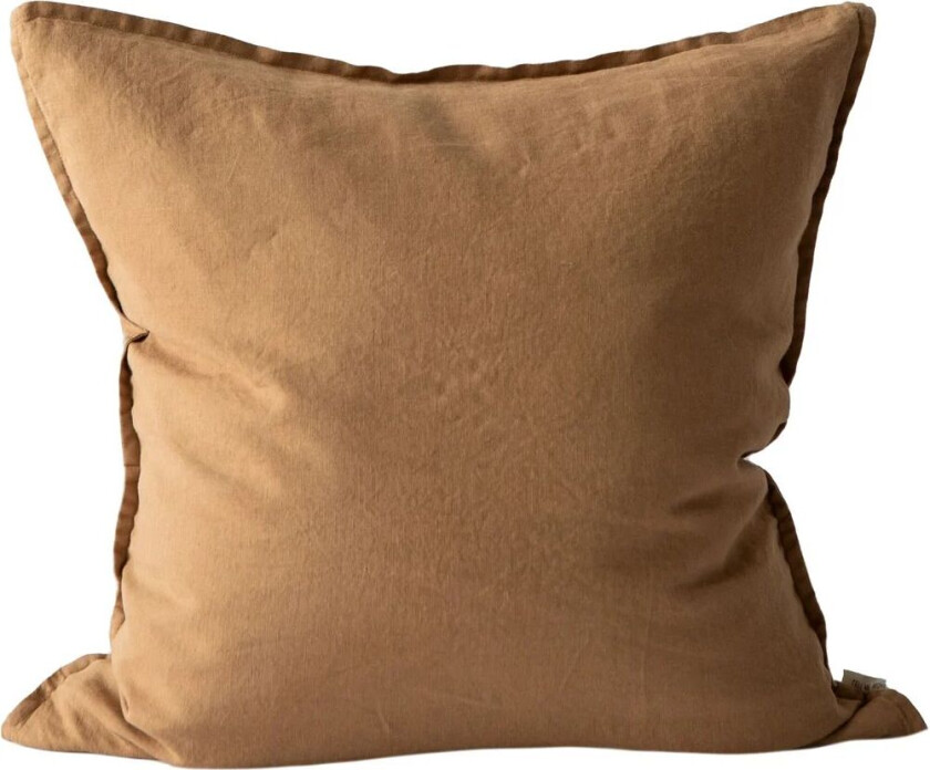 Washed linen putetrekk 50 x 50 cm Hazelnut