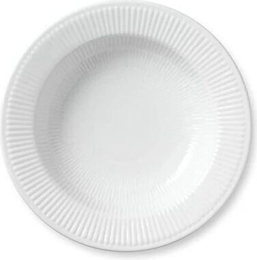 White Fluted latexplate med kant Ø 30 cm