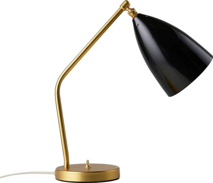 Gresshoppe bordlampe blank Black-brass