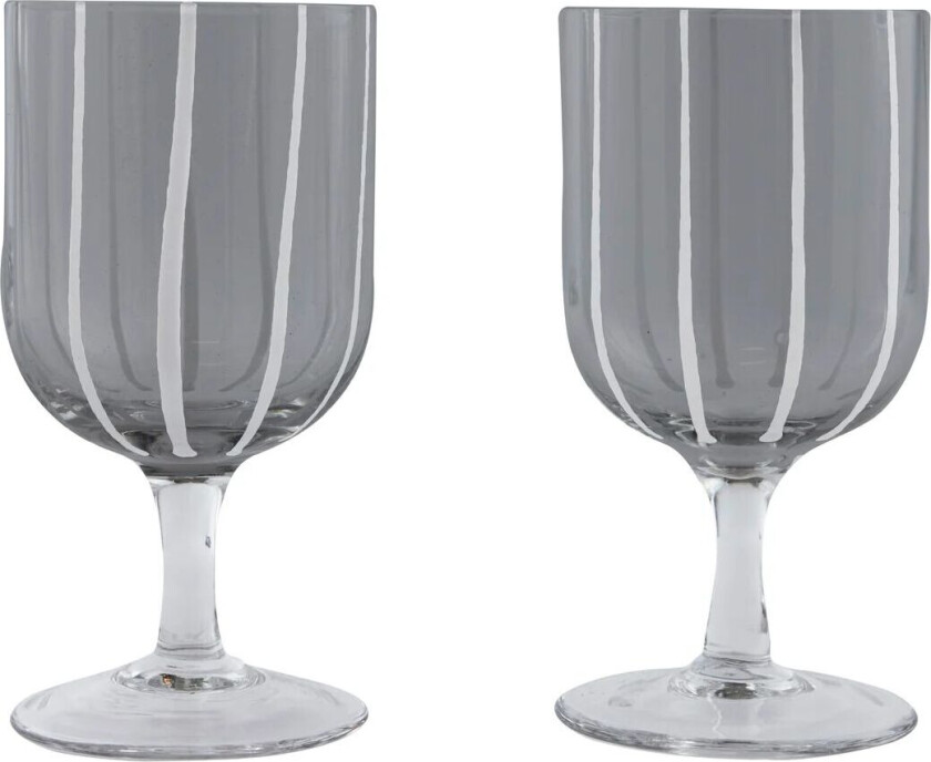 Mizu vinglass 2-stk. Grey-white