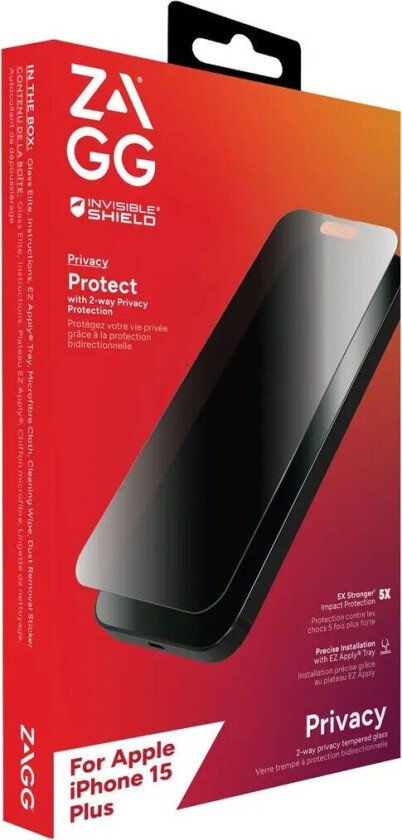 Zagg Invisibleshield Glass Elite Privacy Iphone 15 Plus
