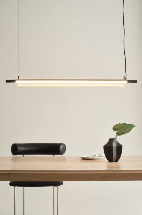 BANDOL taklampe LED Matt svart/klart glass