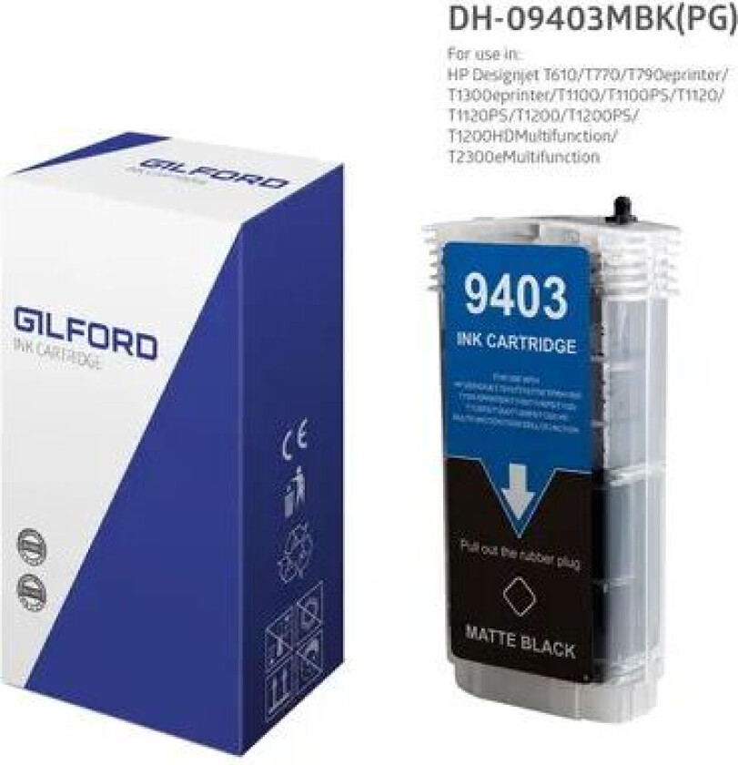 Blekk Matt Svart No.72 - T1100 130ml - C9403a